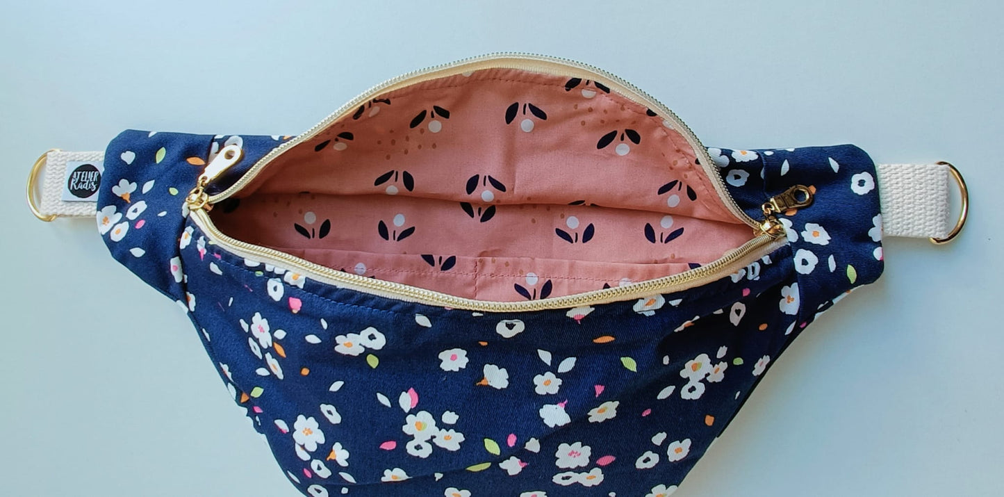 Banane - denim - fleurie - doré - taille M