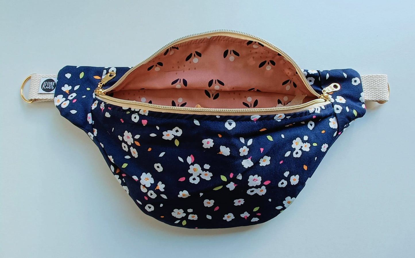 Banane - denim - fleurie - doré - taille M