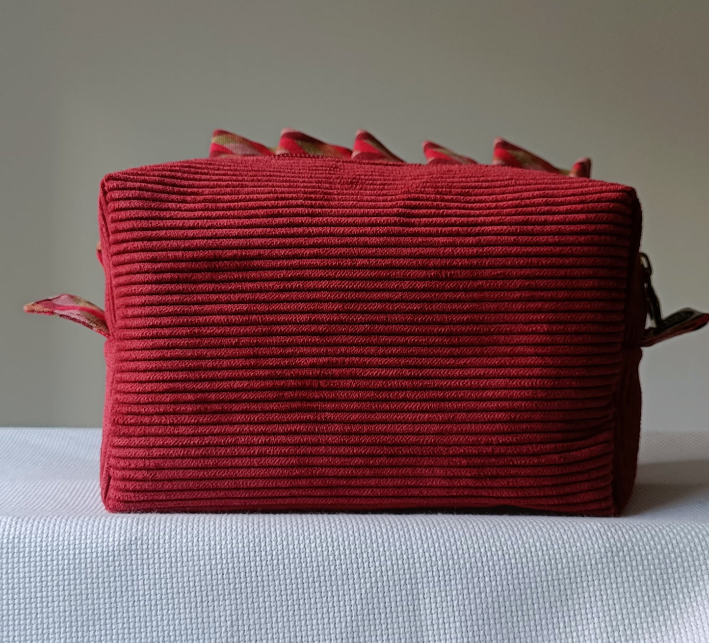 Trousse - toilette - velours - côtelé